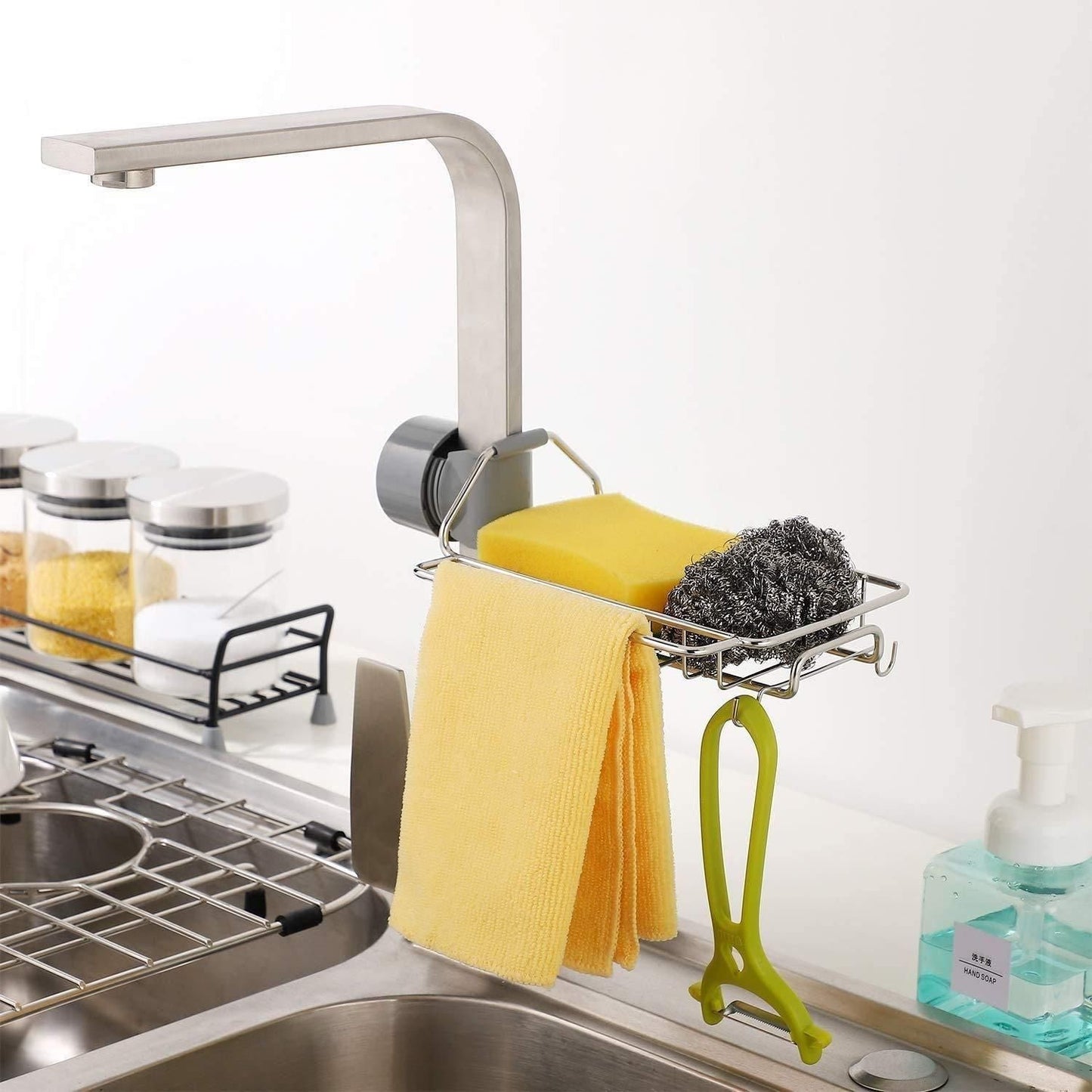 Stainless Steel Faucet Hanging Shelf Sponge Holders