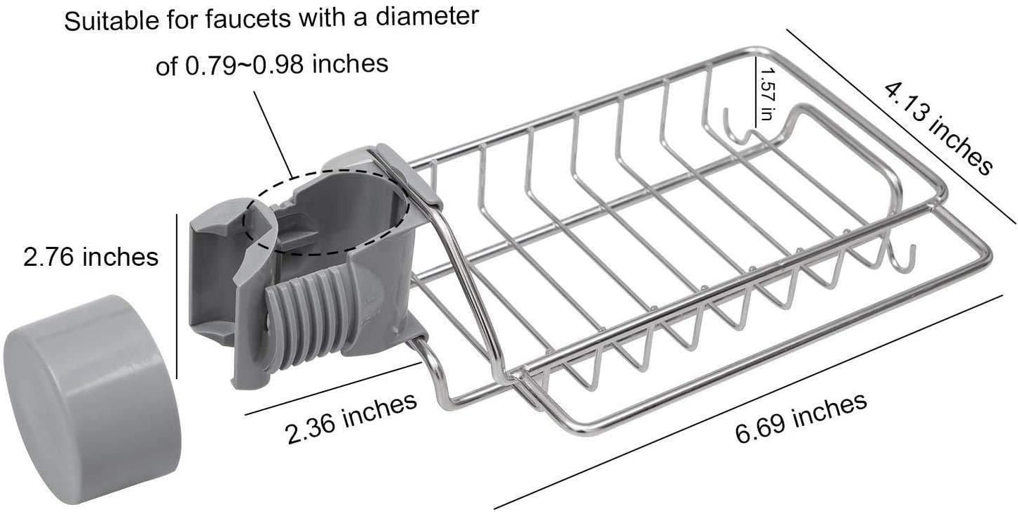 Stainless Steel Faucet Hanging Shelf Sponge Holders