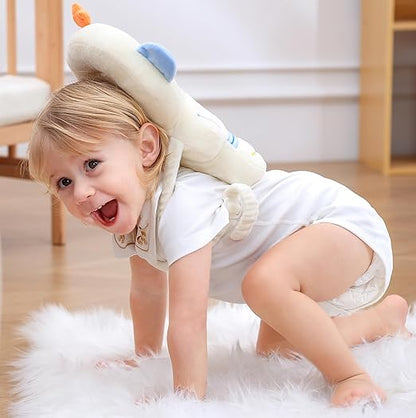 Baby Head Protector Cushion Backpack with 3 Baby Knee Pads